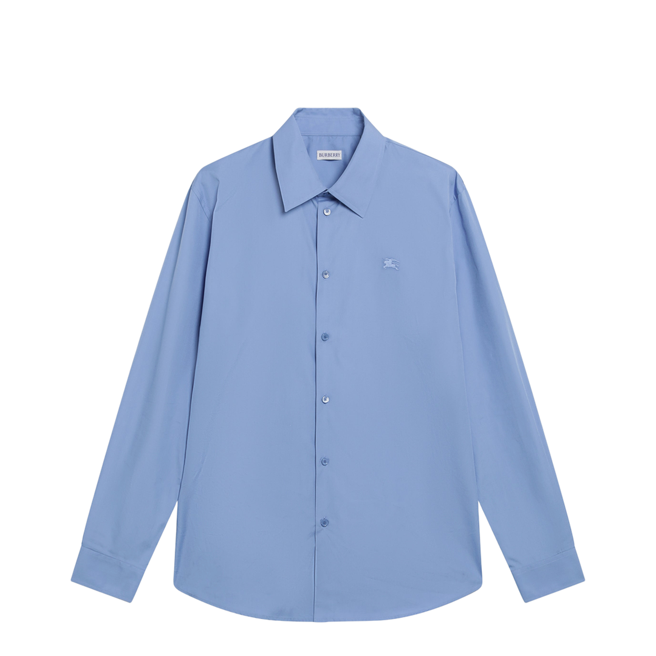 Cornflower Blue Cotton Poplin Shirt - Image 1