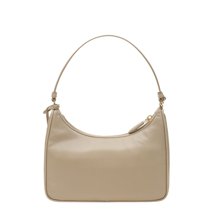 Recycled Nylon Handbag In Brown - Image 2