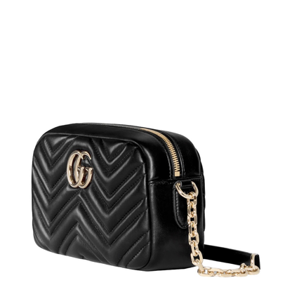 GG Marmont Small Matelassé Leather Camera Bag - Black - Image 2