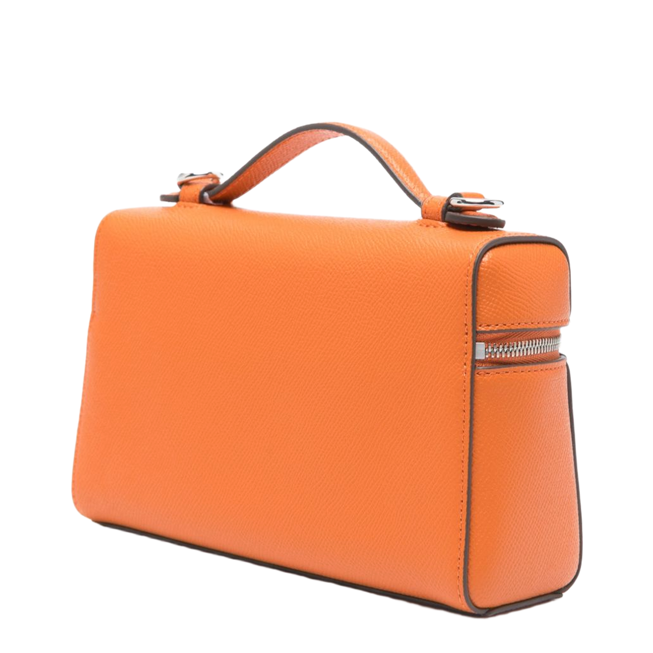 Romy Slim Saffiano Top-Handle Bag - Orange - Image 4