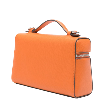 Romy Slim Saffiano Top-Handle Bag - Orange - Image 4