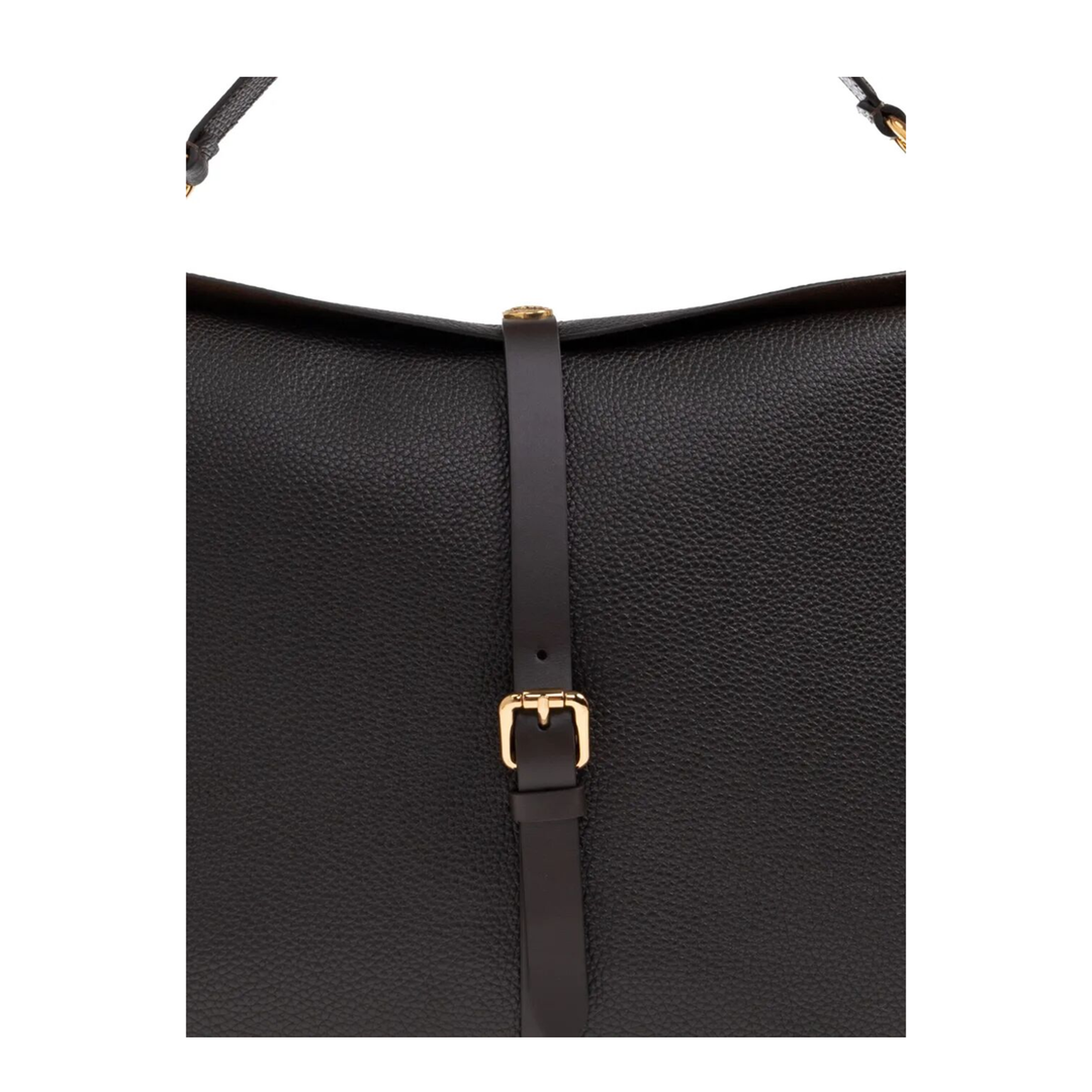 Buckle-Fastening Extra-Large Leather Shoulder Bag - Image 5
