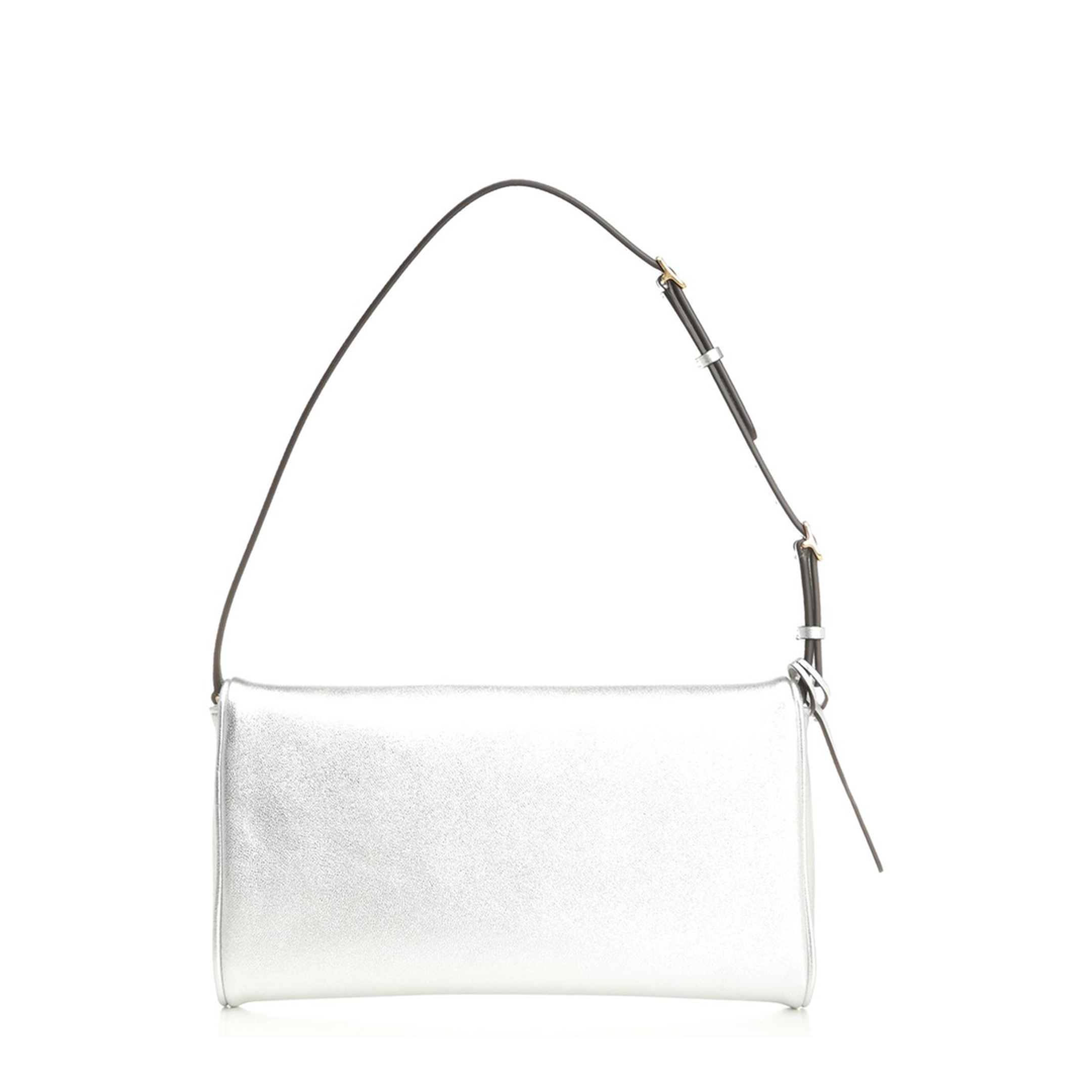 Silver Nappa Leather Shoulder Bag - Image 5