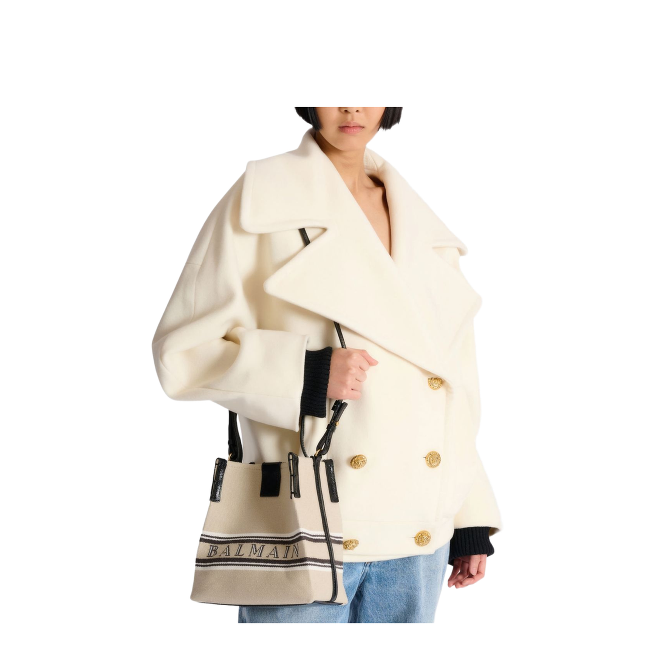 Release Bucket Bag Canvas Calfskin - Image 7