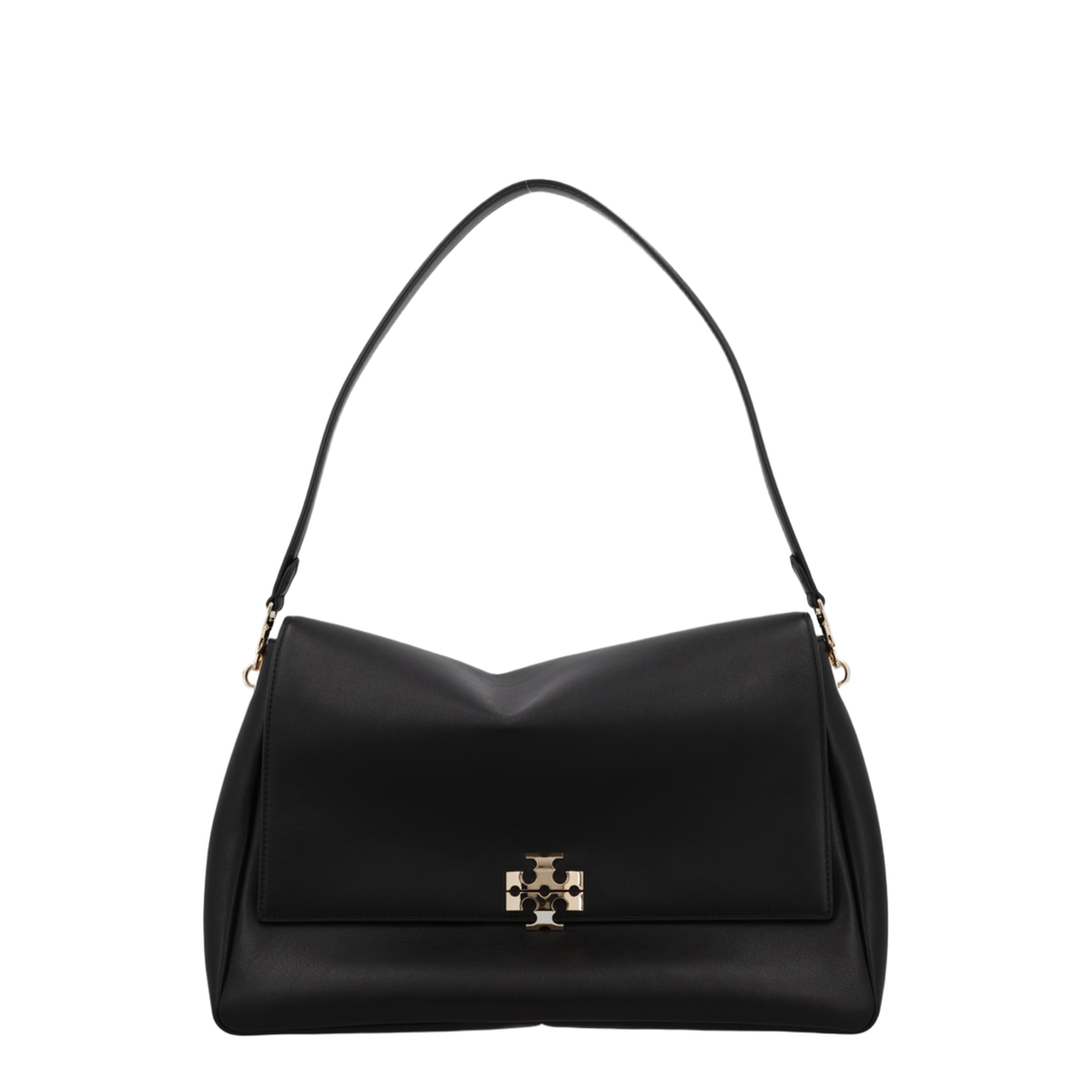 Charlie Large Leather Shoulder Bag - Black - Image 1