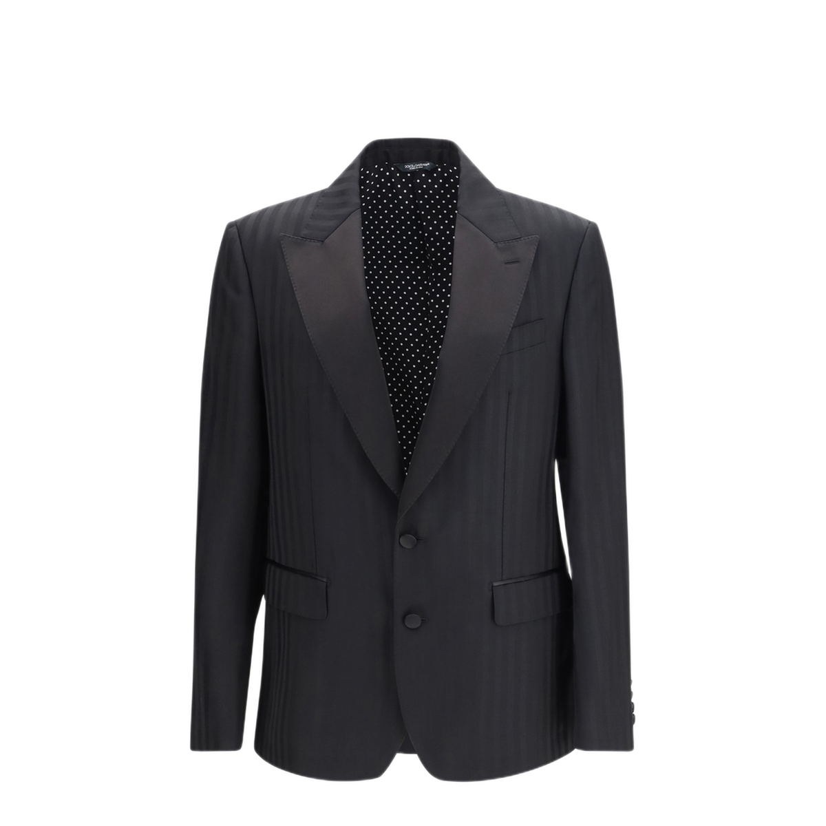 Striped Peak Lapel Blazer - Image 1