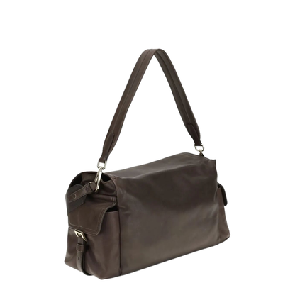 Dark Brown Leather Shoulder Bag - Image 3