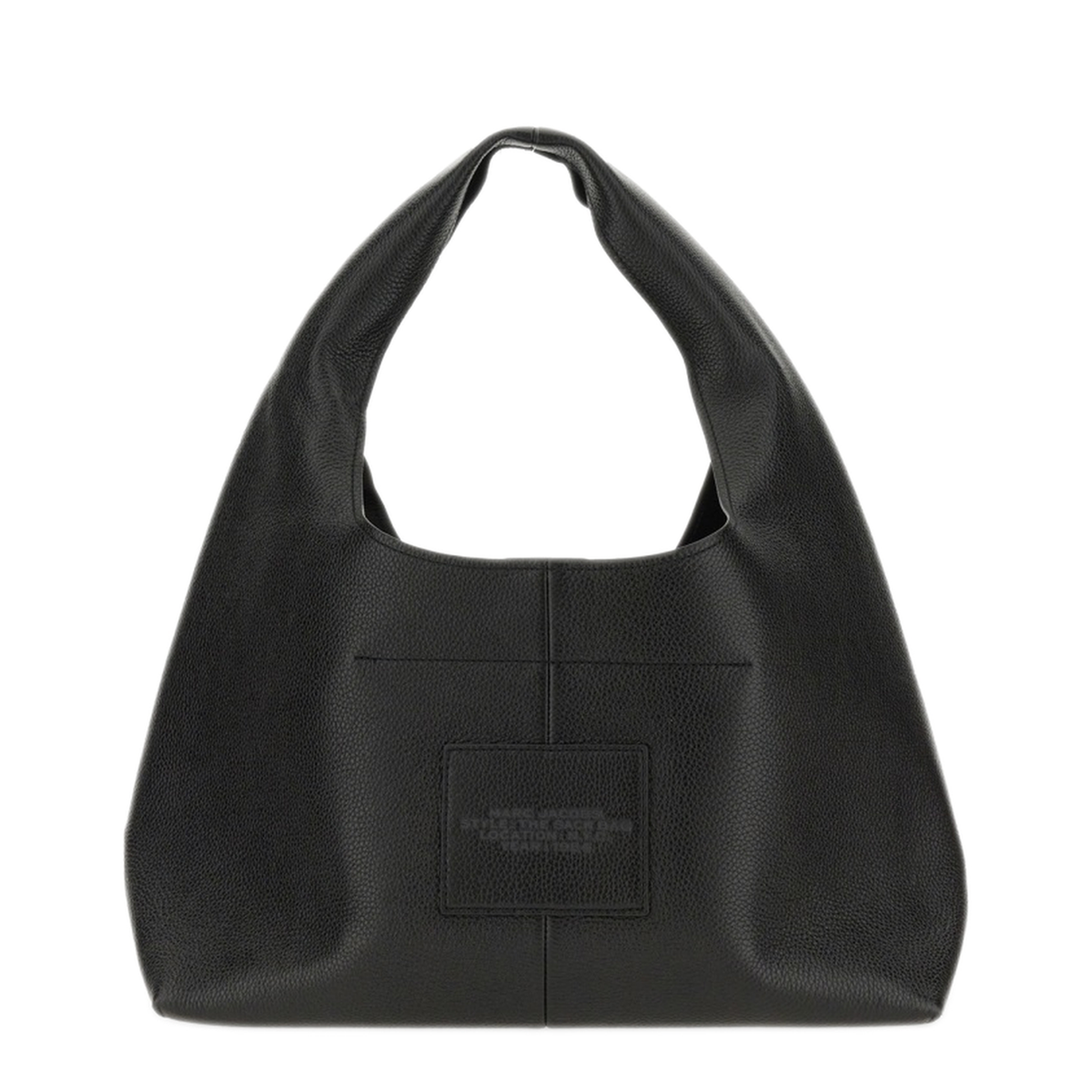 Full-Grain Leather Handbag - Black - Image 3