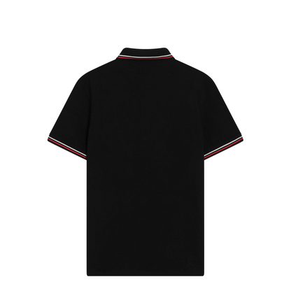 Black Cotton Polo Shirt - Image 2