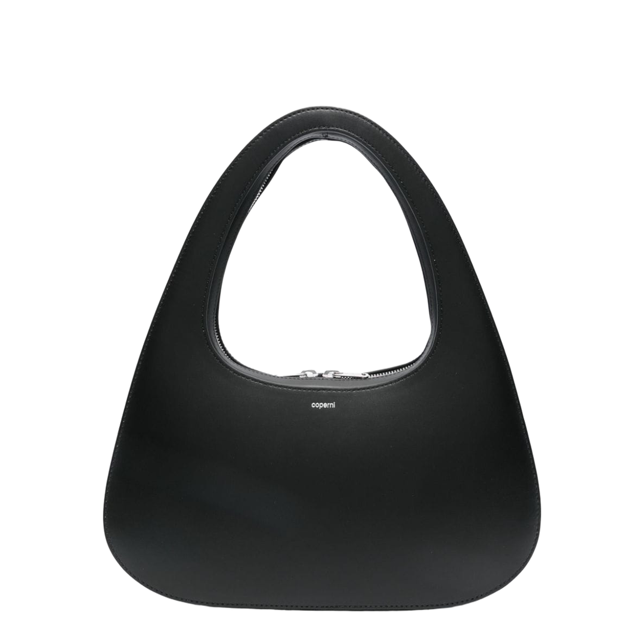 Swipe Medium Calf Leather Shoulder Bag - Black - Image 1
