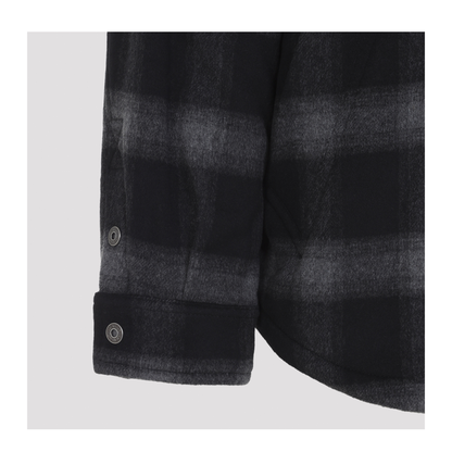 Flannel Wool Overshirt Padded Coat - Image 5