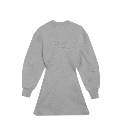 Melange Cotton Jersey Mini Dress in Grey - Image 2