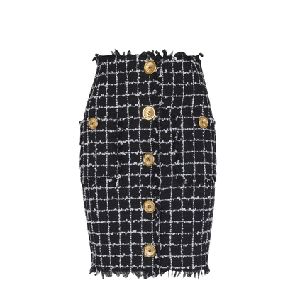 Women's Skirt Grid Pattern - Image 1