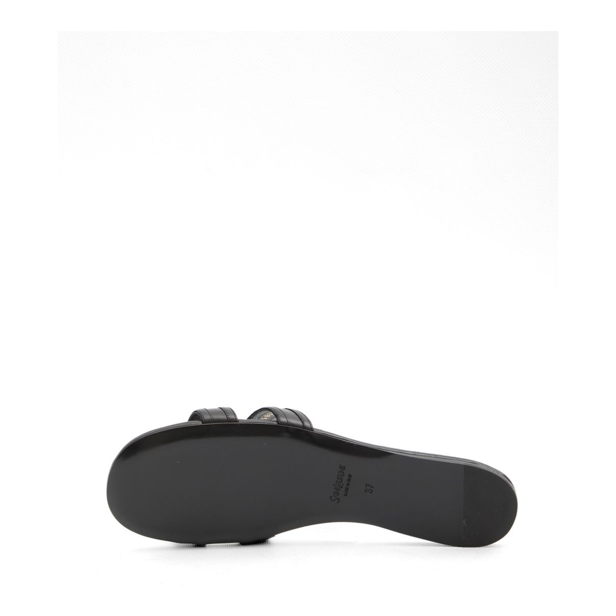 MABROUKA Slides in Smooth Leather in Black - Image 3