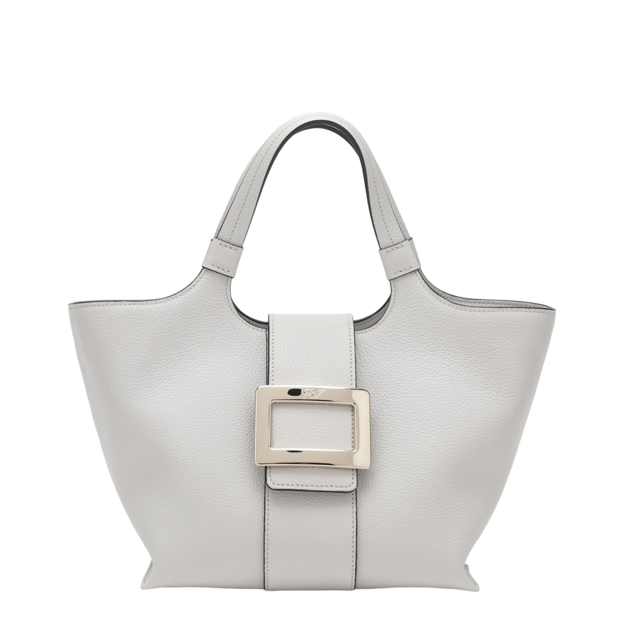 Belle Vivier Mini Shopping Bag In Ice White Calfskin - Ice White - Image 1