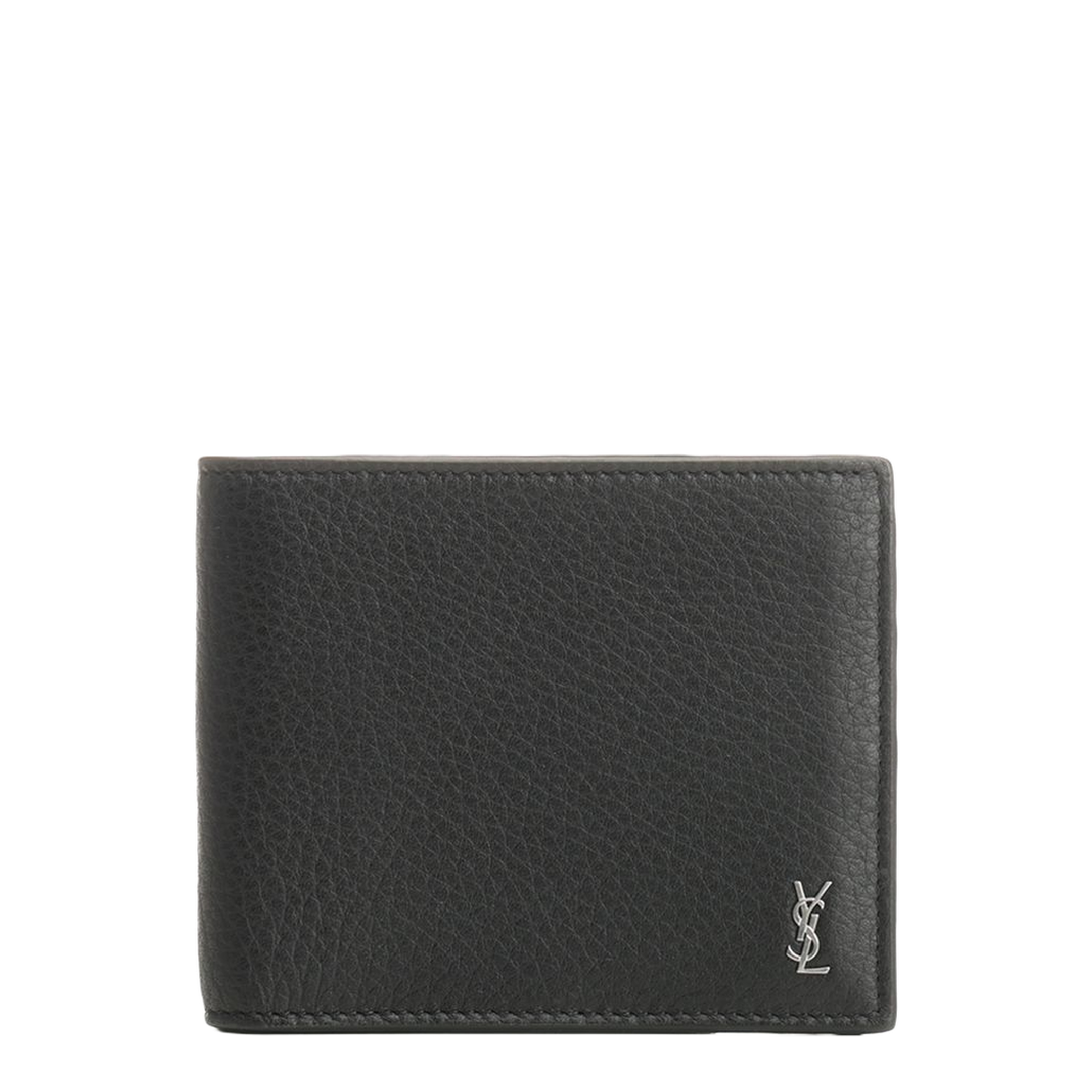 Tiny Cassandre East/West Wallet in Grained Leather (Black) - Image 2
