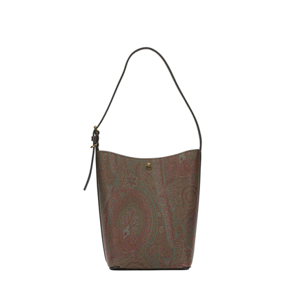 Essential Arnica Medium Paisley Jacquard Cotton Hobo Bag - Brown - Image 1