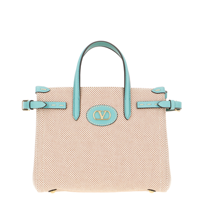 Two-Tone Canvas Antibes Handbag - Image 5