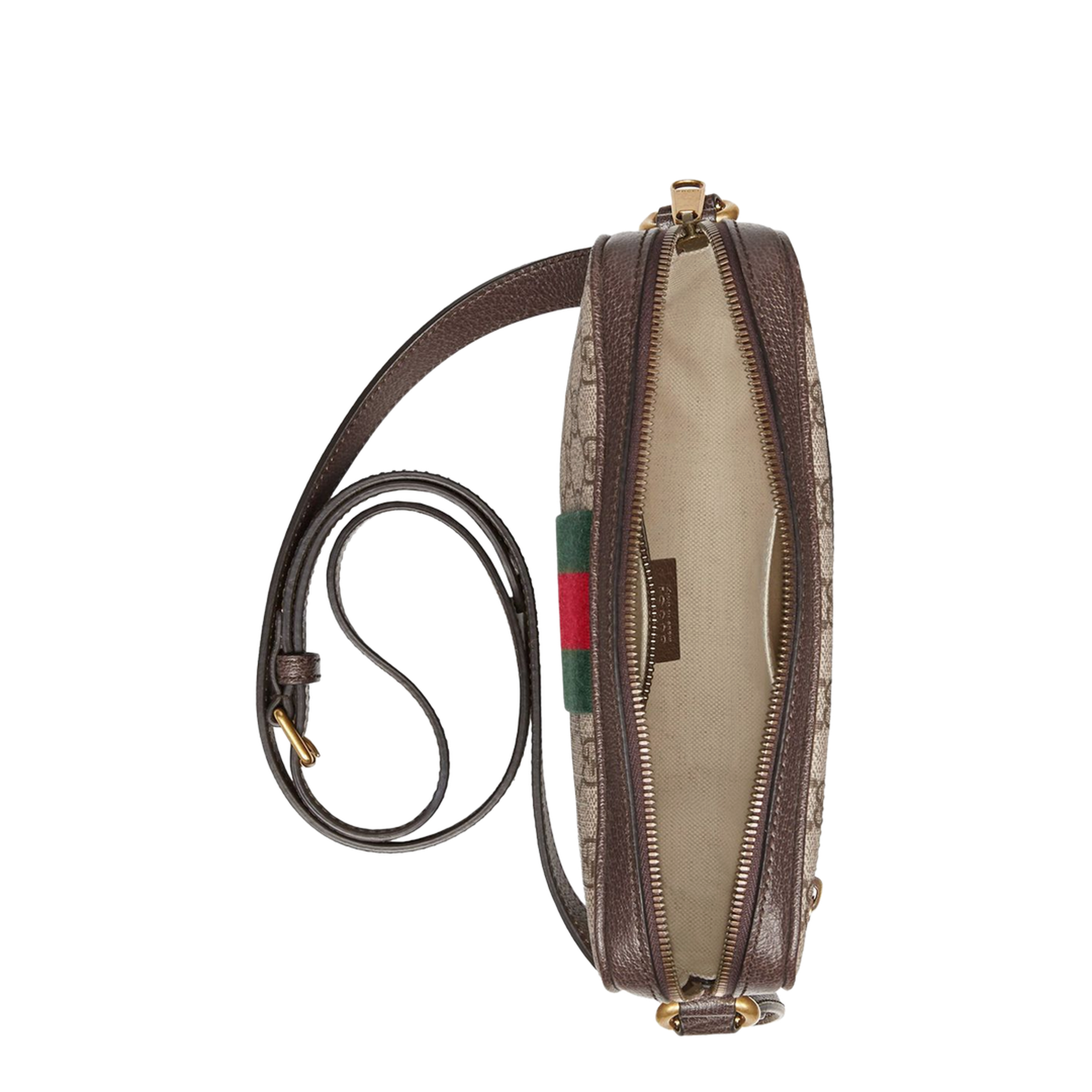 Ophidia Small Canvas Messenger Bag - Brown - Image 6