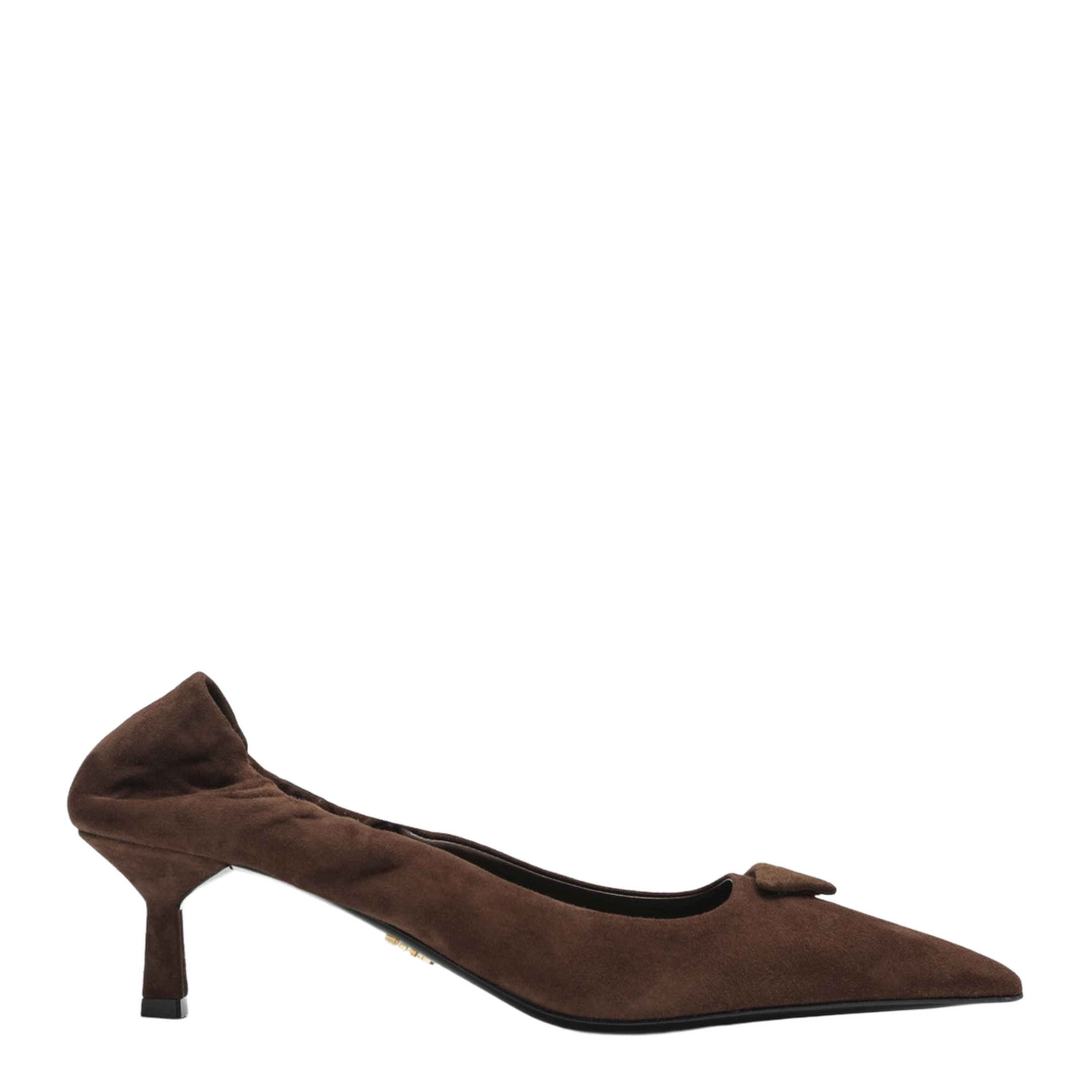 Cocoa Colored Suede Pumps - Image 1