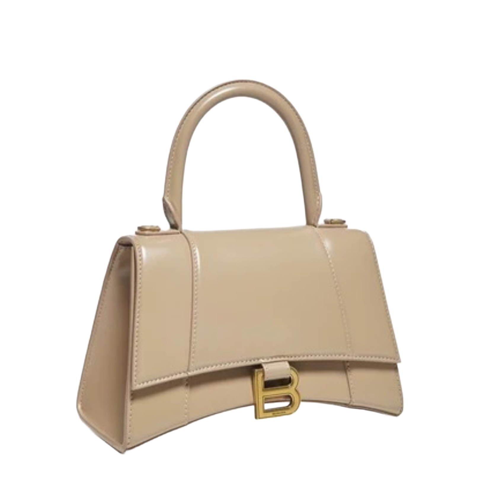 Hourglass Top Handle Bag Small Beige - Image 2