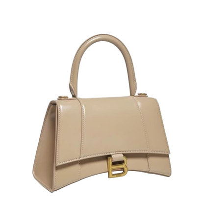 Hourglass Top Handle Bag Small Beige - Image 2