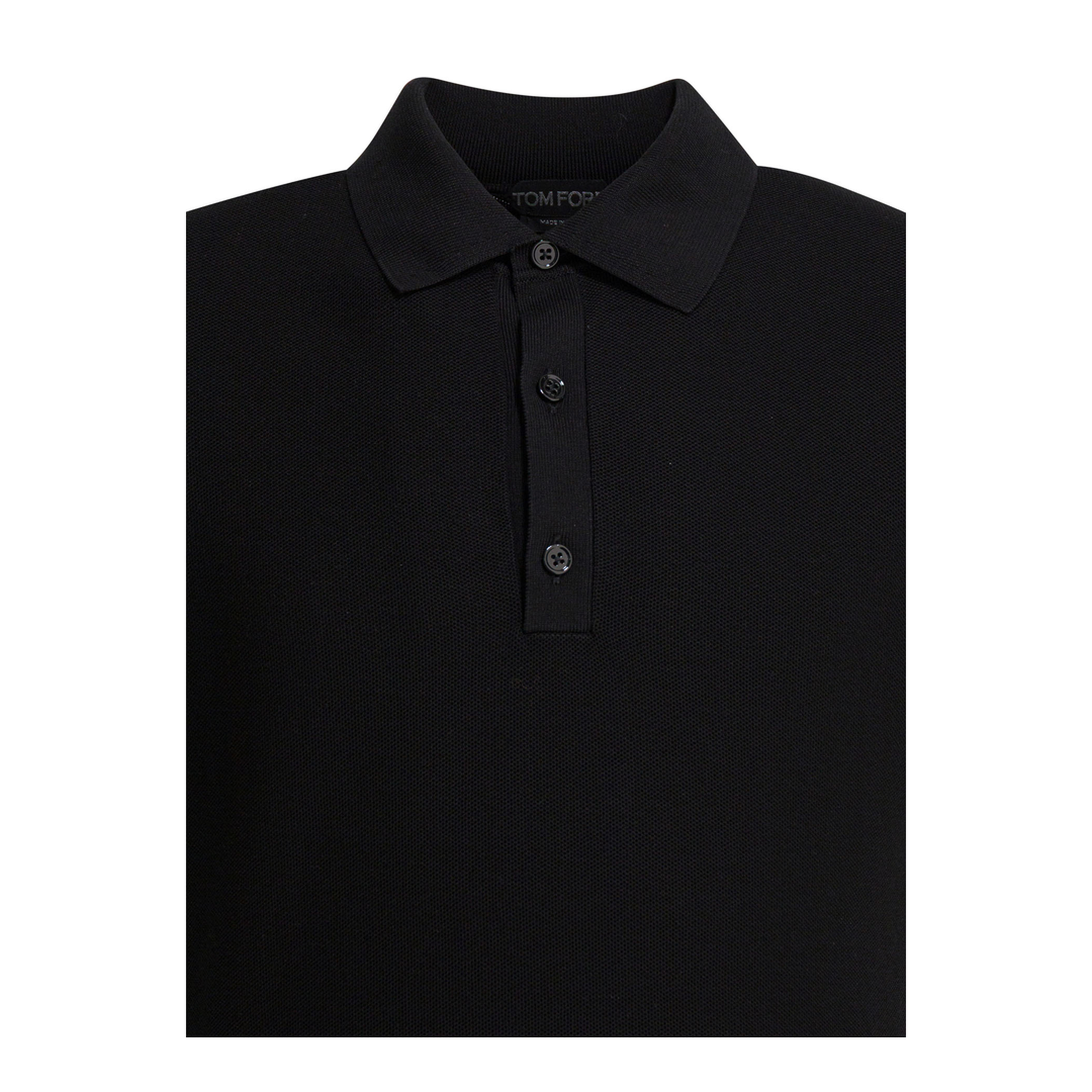 Silk And Cotton Pique Polo Shirt - Image 3