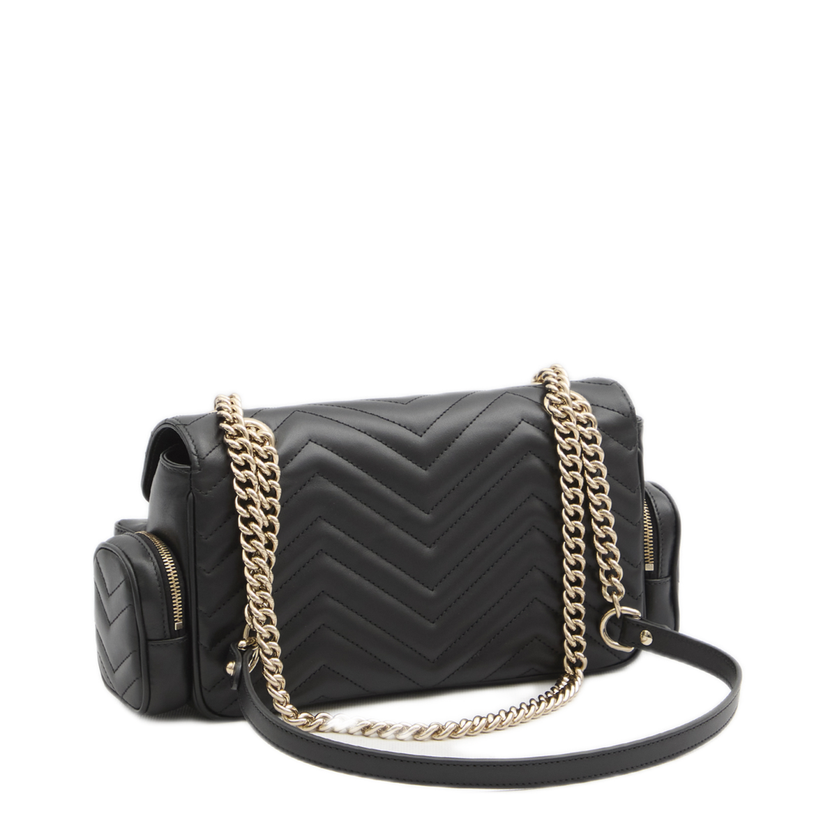 GG Marmont Small Calfskin Shoulder Bag - Black - Image 2