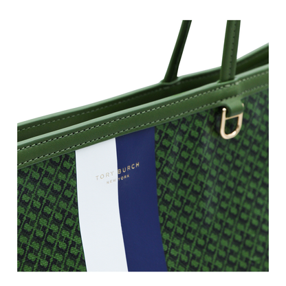 Racer Coated Canvas Tote - Green - Image 7