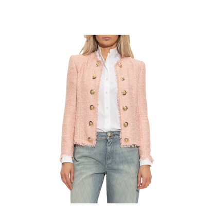 Sequin Tweed Jacket Pink - Image 2