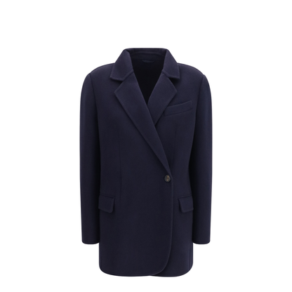Single-breasted Wool and Cashmere Jacket - Image 1