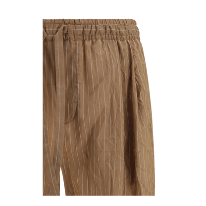 Vanity Pants in Striped Froissé Fabric - Image 3