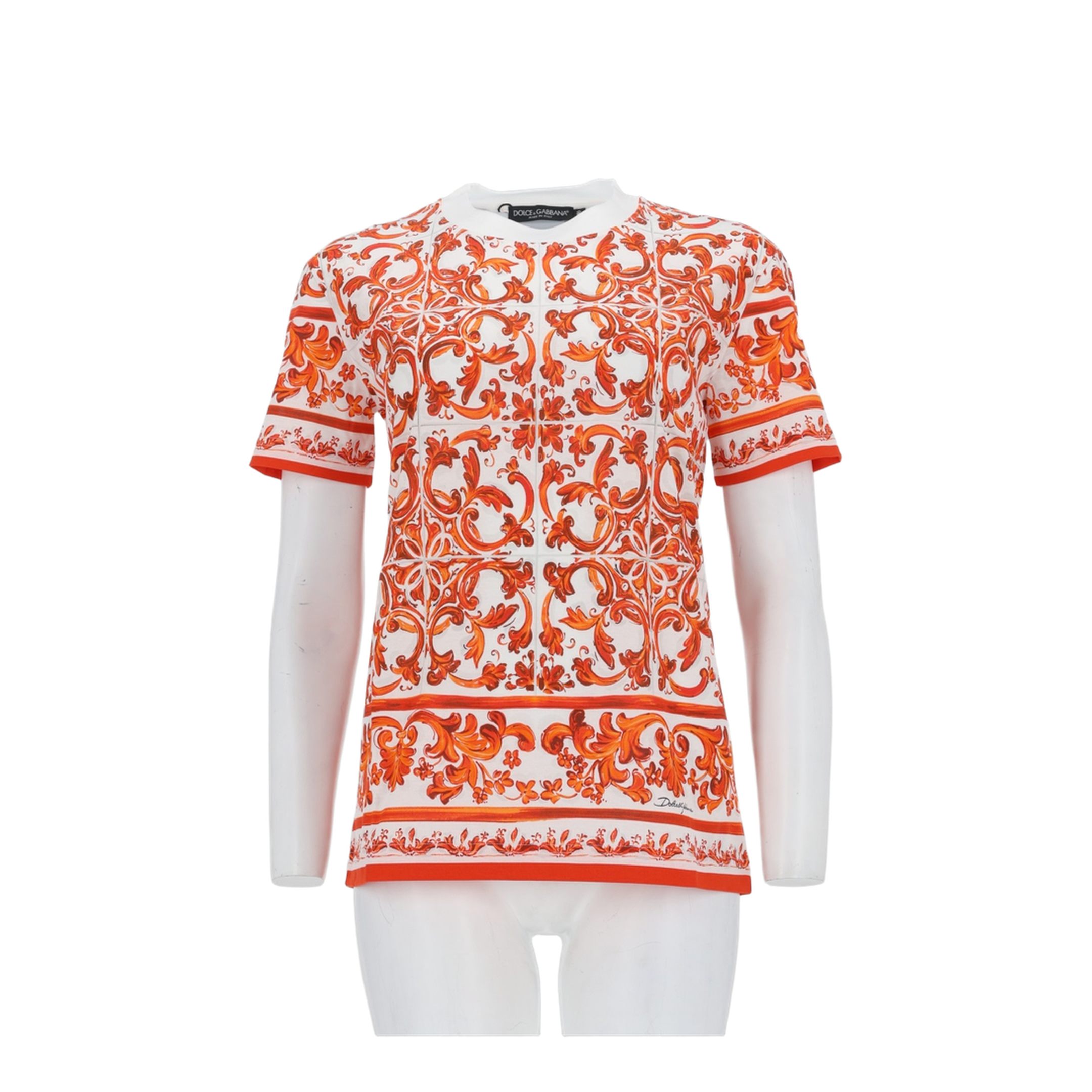 T-SHIRT IN JERSEY STAMPA MAIOLICA - Image 1