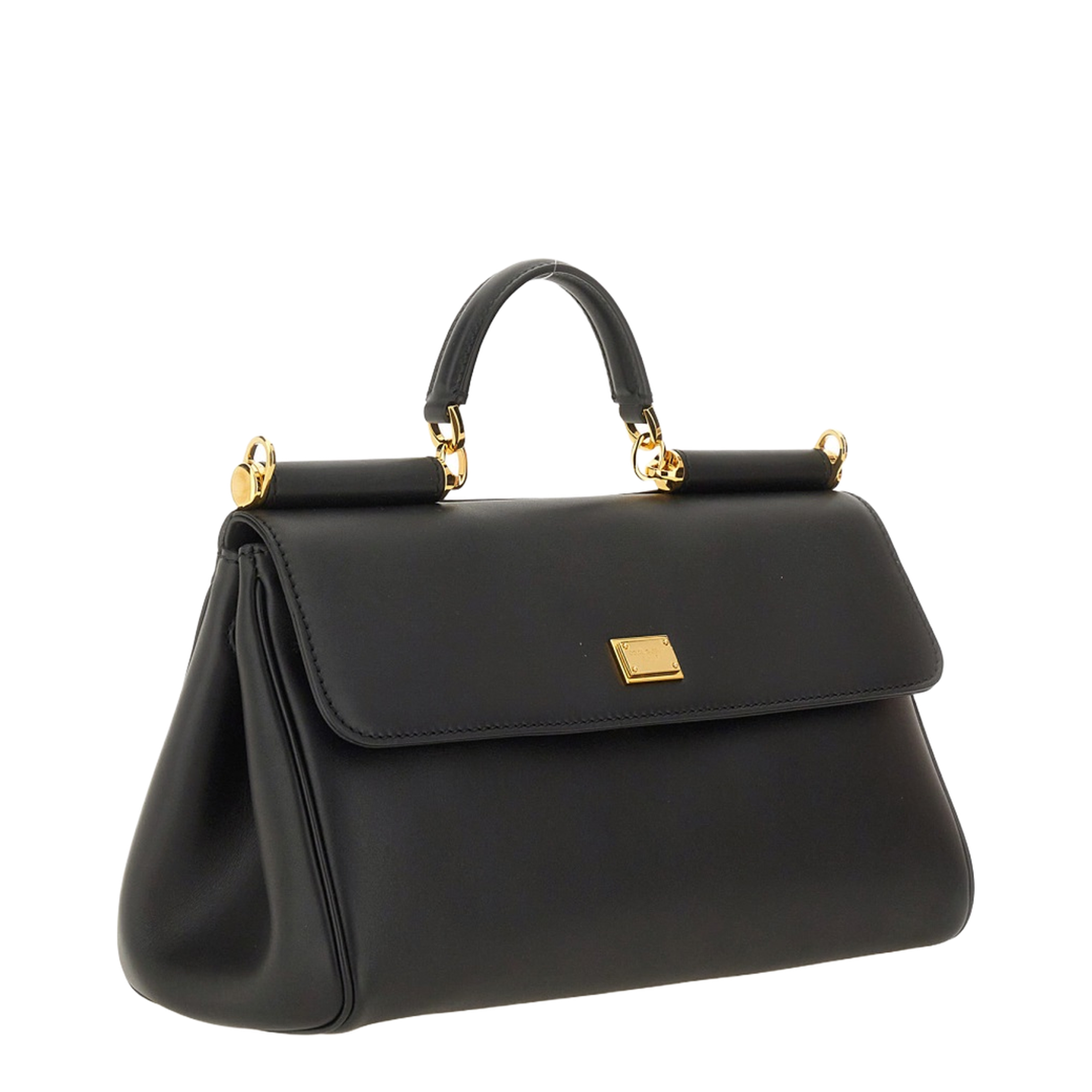 My Sicily handbag in plongé calfskin in Black - Image 4