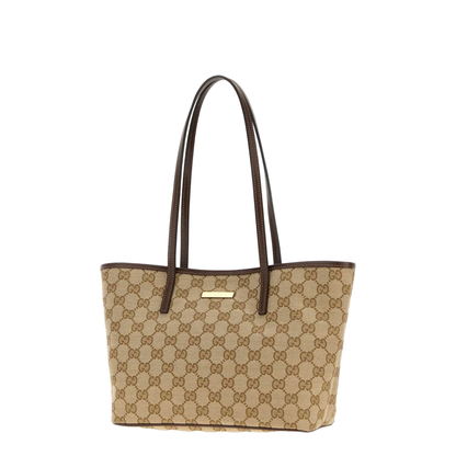 Tribeca Small GG Coated Canvas Tote - Sand & Dark Brown - Image 2