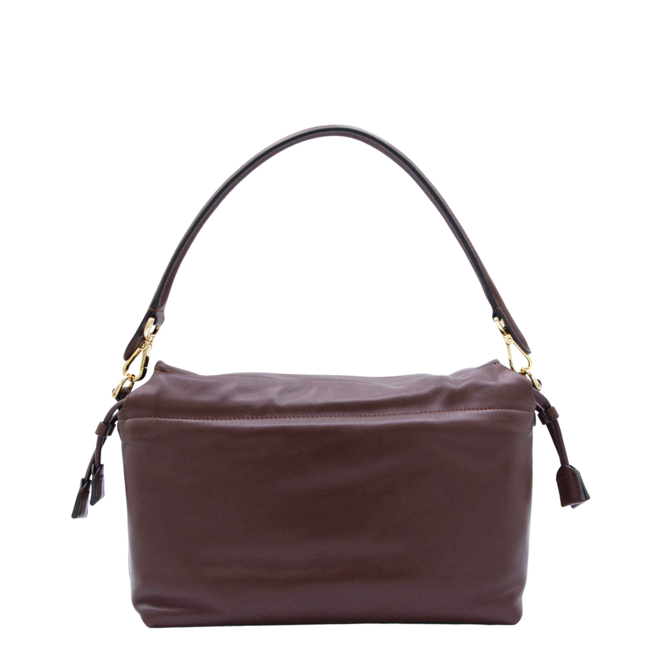 Mamma Baguette Medium Leather Shoulder Bag - Brown - Image 5