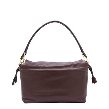 Mamma Baguette Medium Leather Shoulder Bag - Brown - Image 5