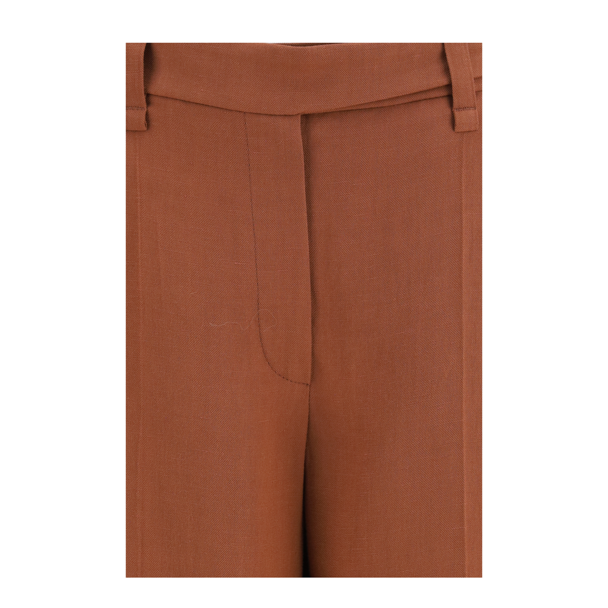 Cigarette Pants In Fluid Viscose And Linen Twill - Image 3