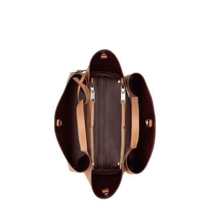 T Timeless Mini Calfskin Top-Handle Bag - Kenya Bordeaux - Image 3