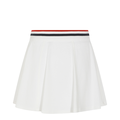 Striped-Trim A-Line Mini Skirt White - Image 3