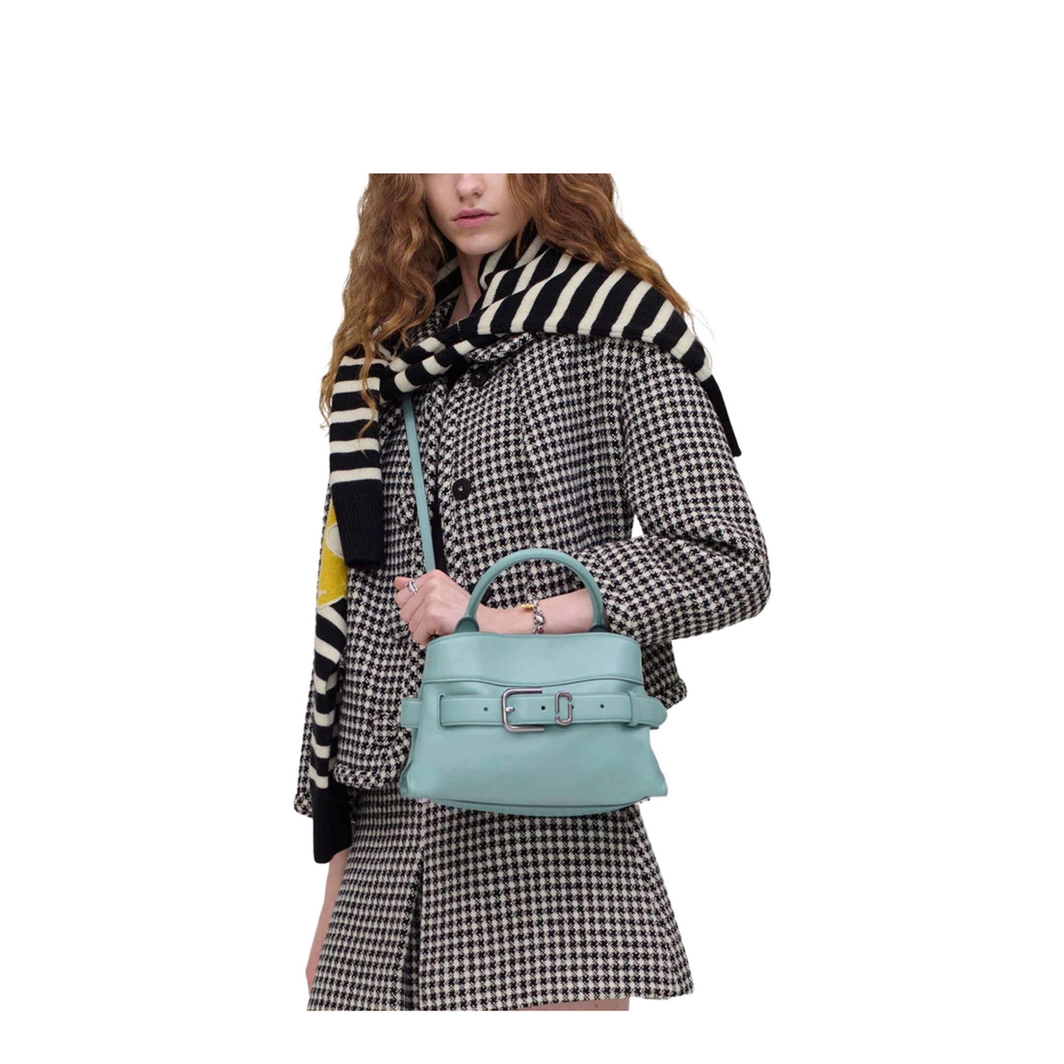Dakota Small Smooth Leather Satchel - Sky Blue - Image 2