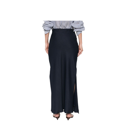 Line Blend Long Skirt Blue - Image 3