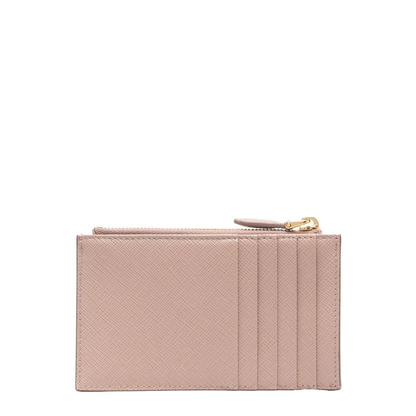 Saffiano Leather Card Holder - Cipria - Image 2