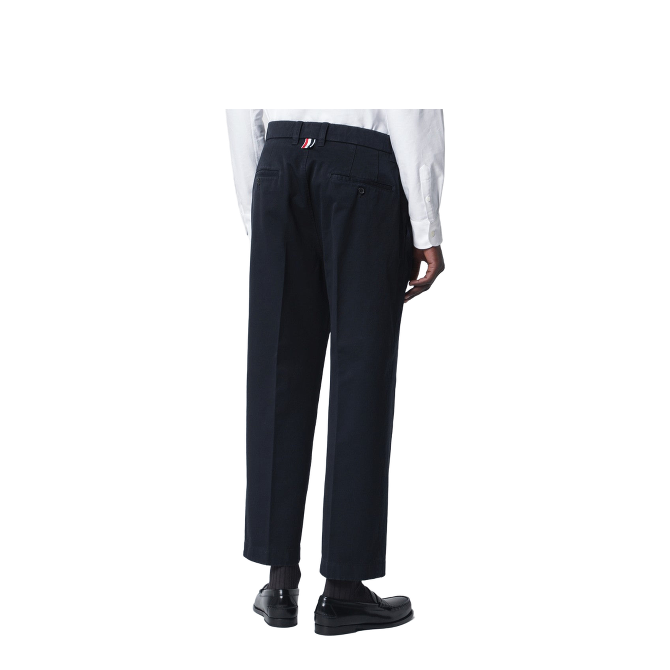 Navy Blue Cotton Trousers - Image 2