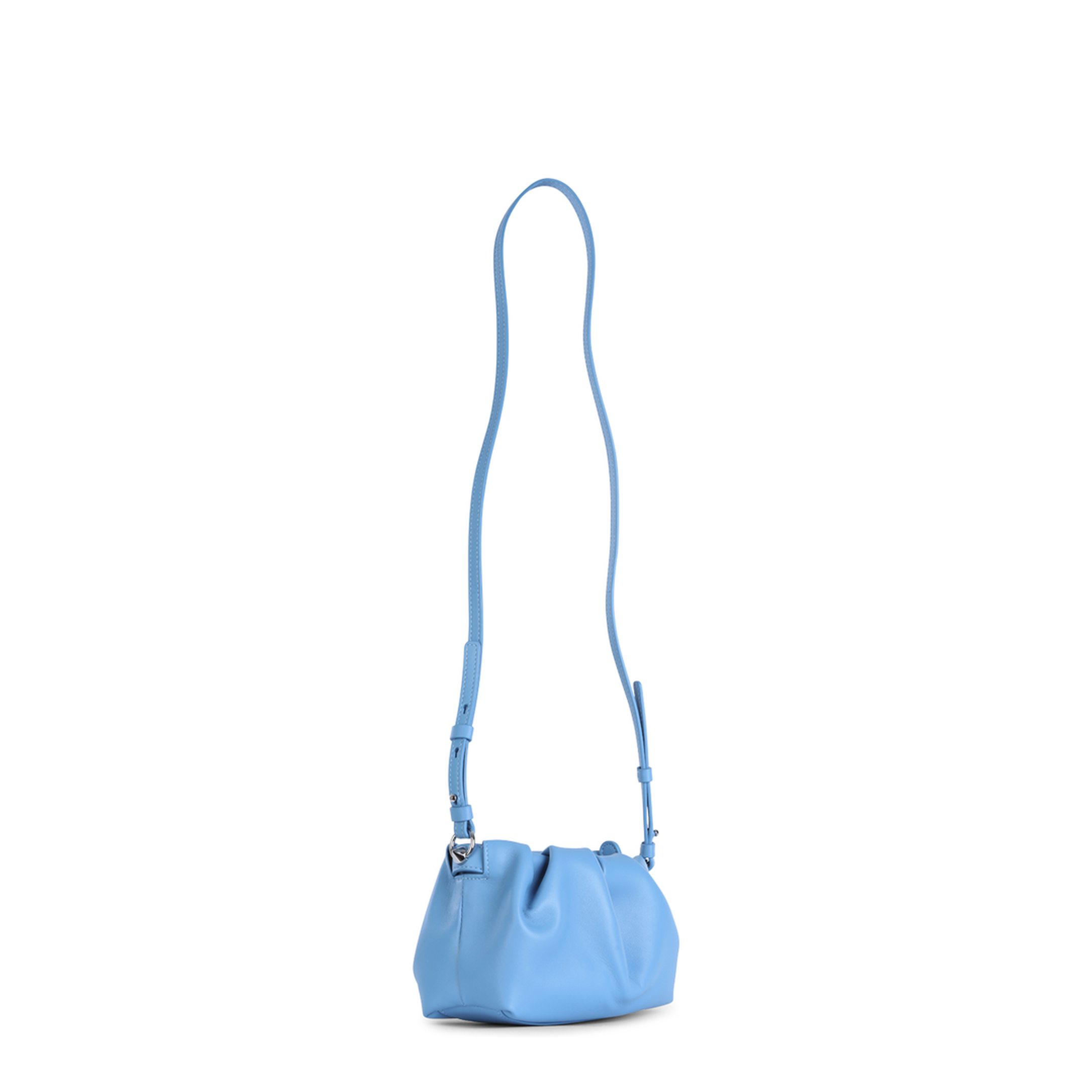 Eva Mini Lamb Nappa Leather Crossbody Bag - Ceruleo - Image 3