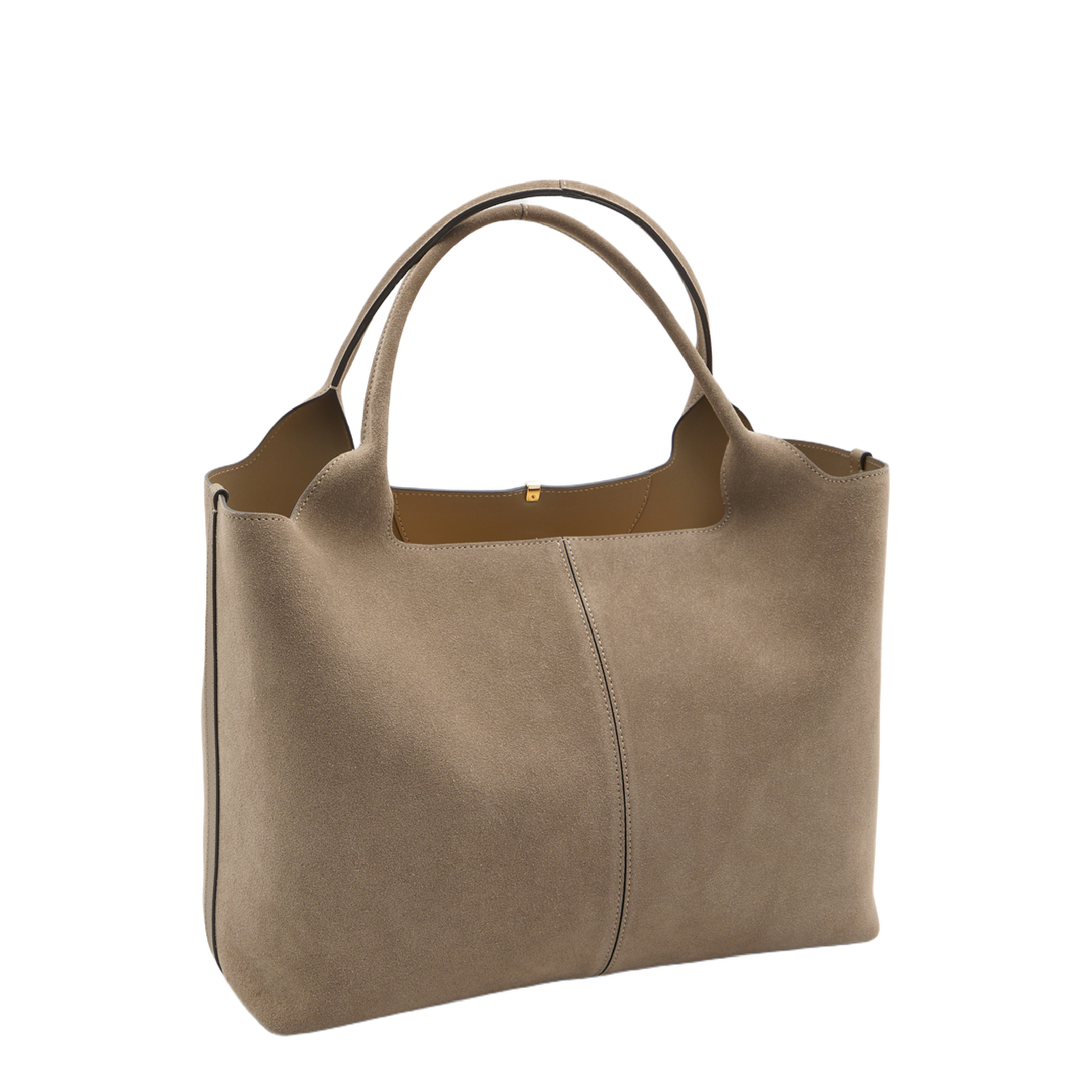 Medium Small Suede Shopping Bag - Beige - Image 2