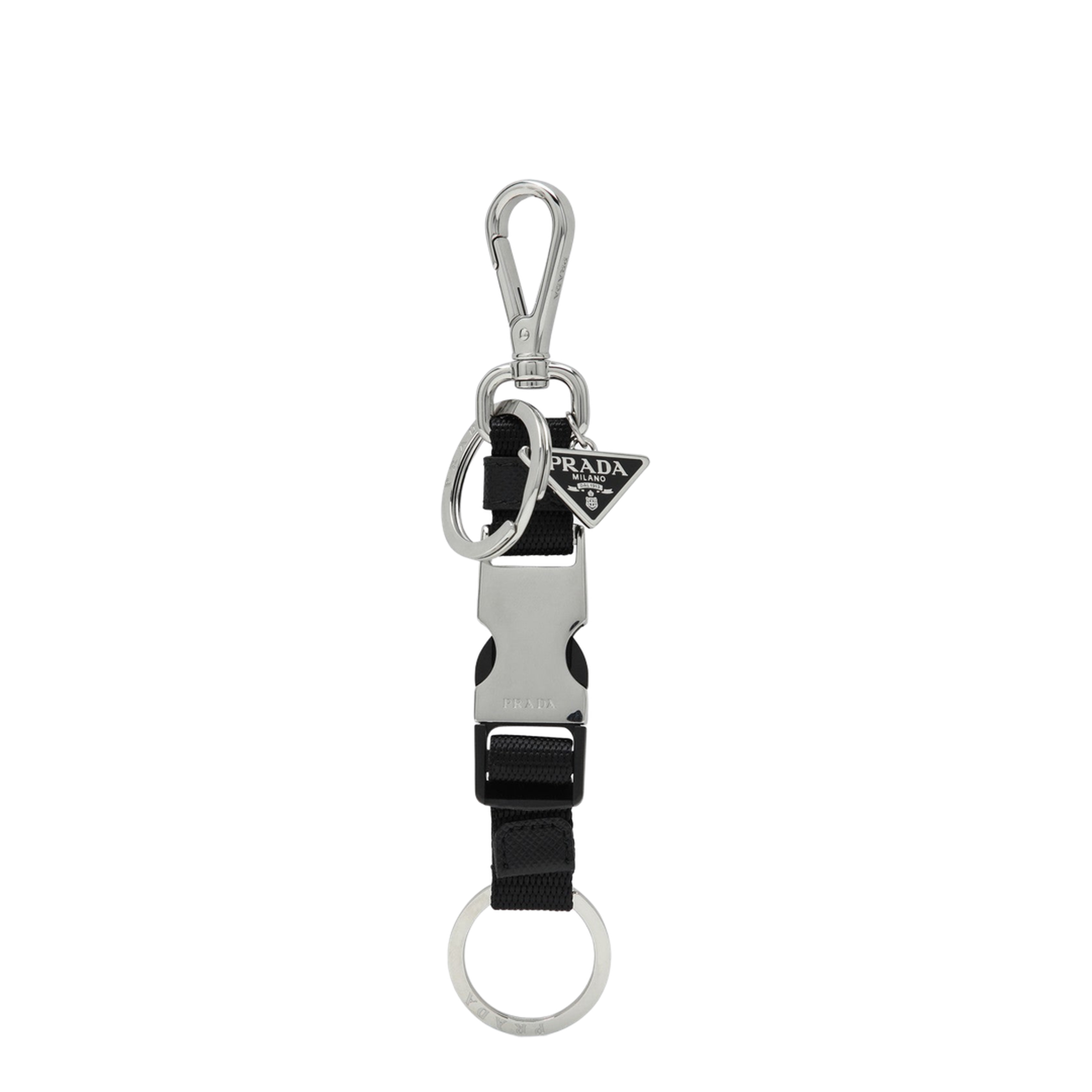 Black Keychain with Snap Buckle - Image 1