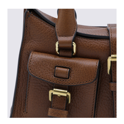 Roxanne Mini Leather Handbag - Brown - Image 4
