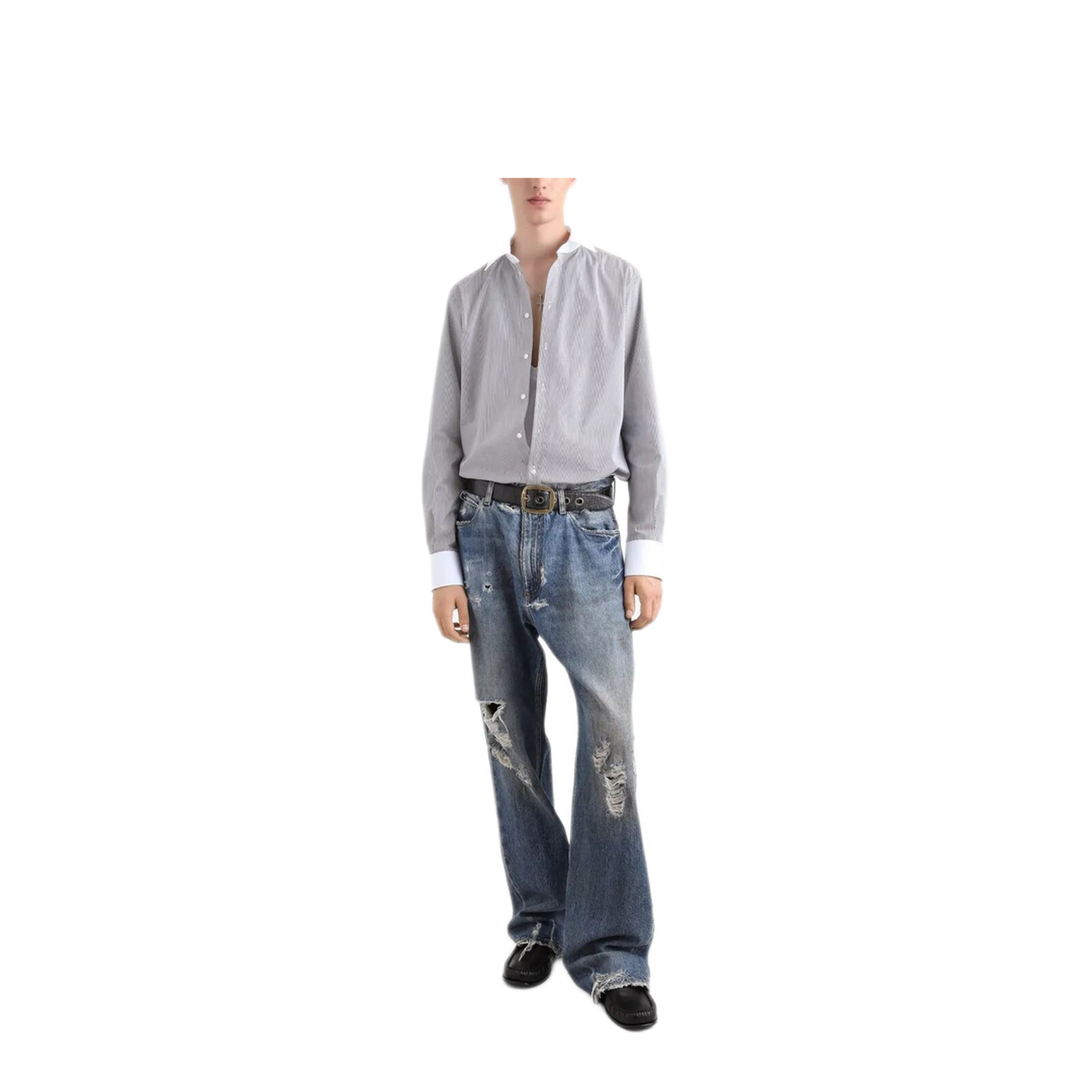 Striped Cotton Shirt - Image 1