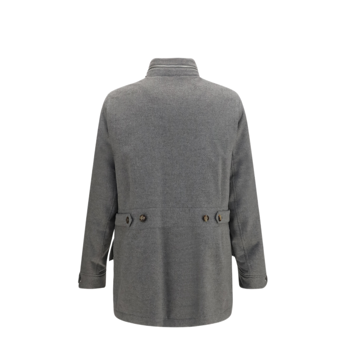 Cashmere Jacket With Zip And Buttons - Image 2
